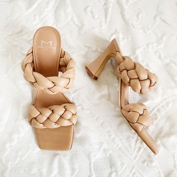 Marc Fisher Hammy Leather Square Toe Block Heel Size 8 New - Picture 4 of 7